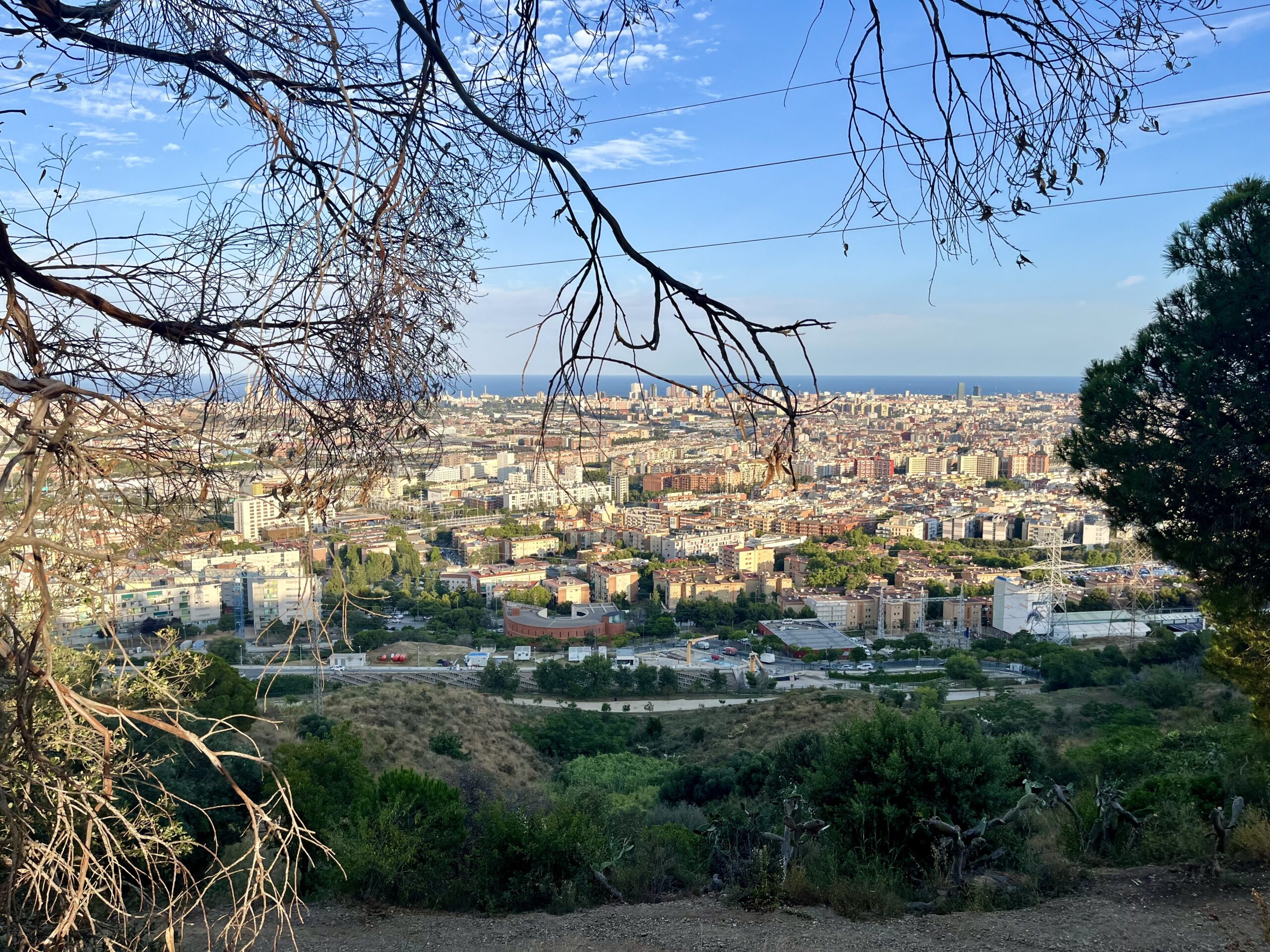 panorama barcelony z jakiegoś wzgórza (ale zapomniałem nazwy)